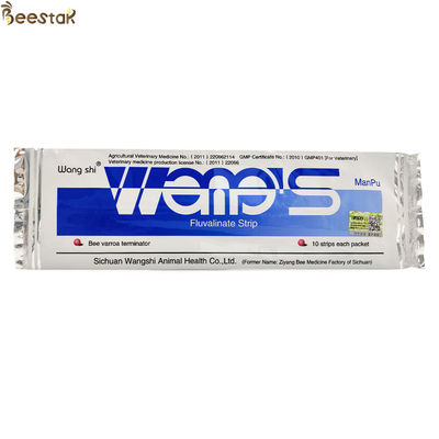 Купить Wangshi Bee Medicine Manpu Fluvalinate Strips Bee Varroa Mites Instant Killer 10 полос/пакетик онлайн изготовление